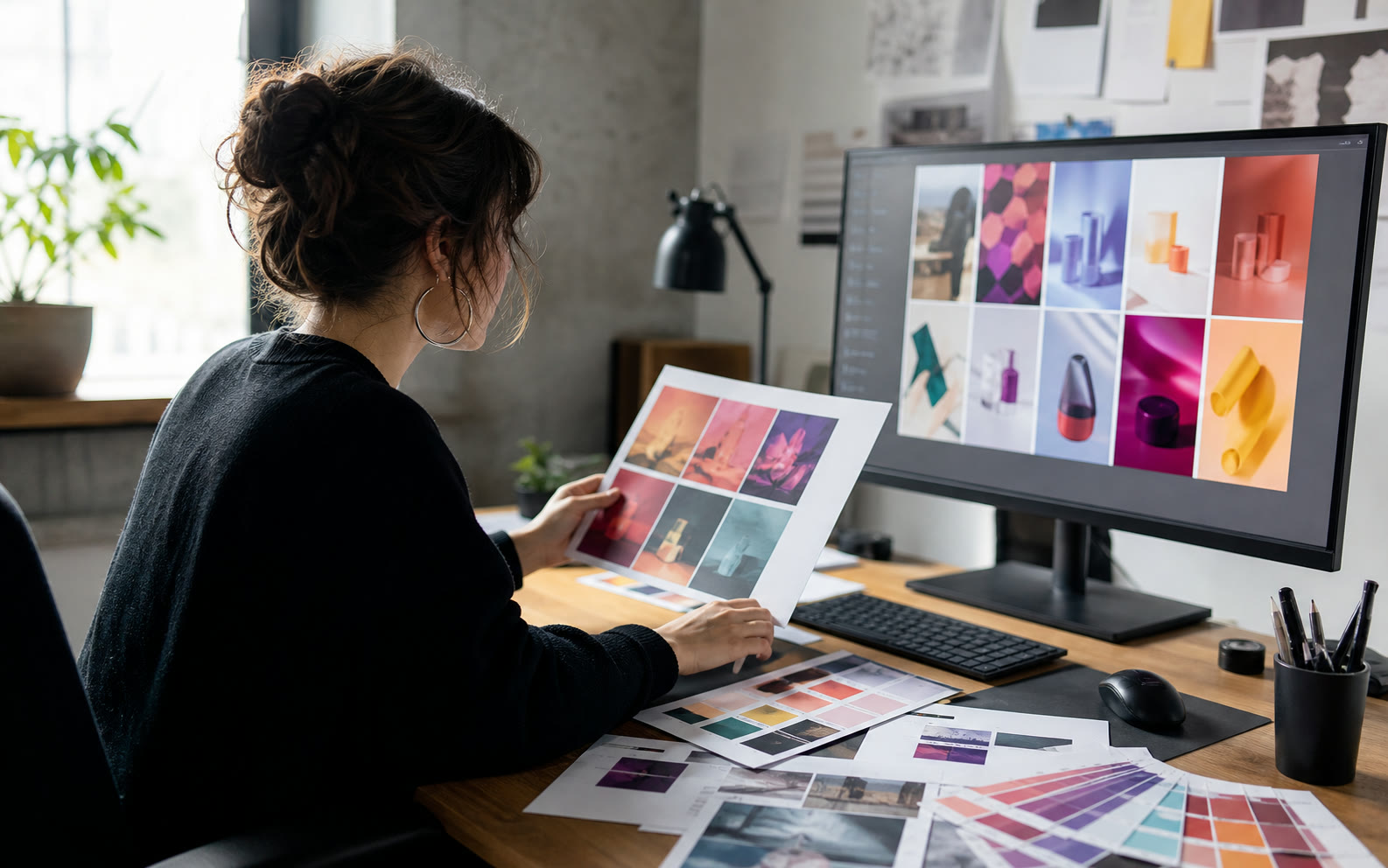 Marketer updating text in a campaign visual